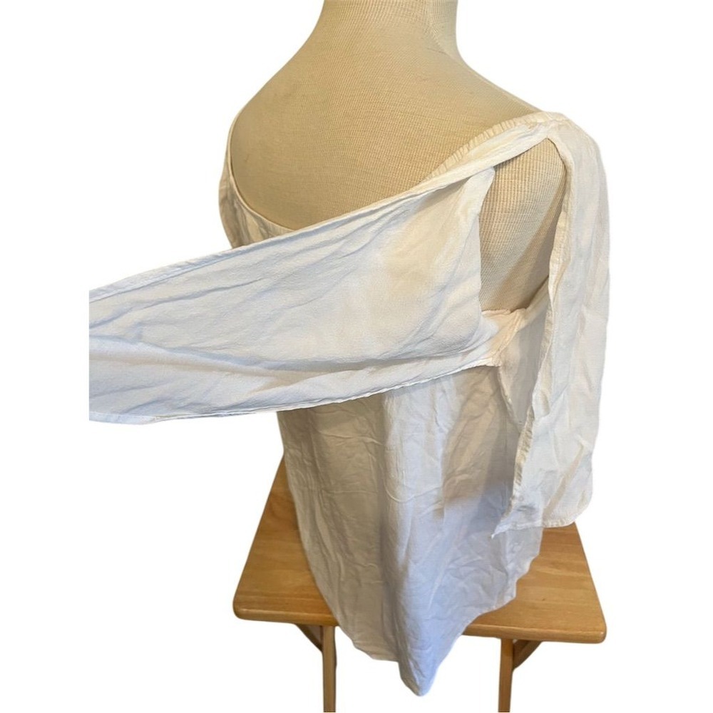 Venus Women's Off Shoulder‎ Puff Sleeve Blouse White M coastal casual - Picture 5 of 11